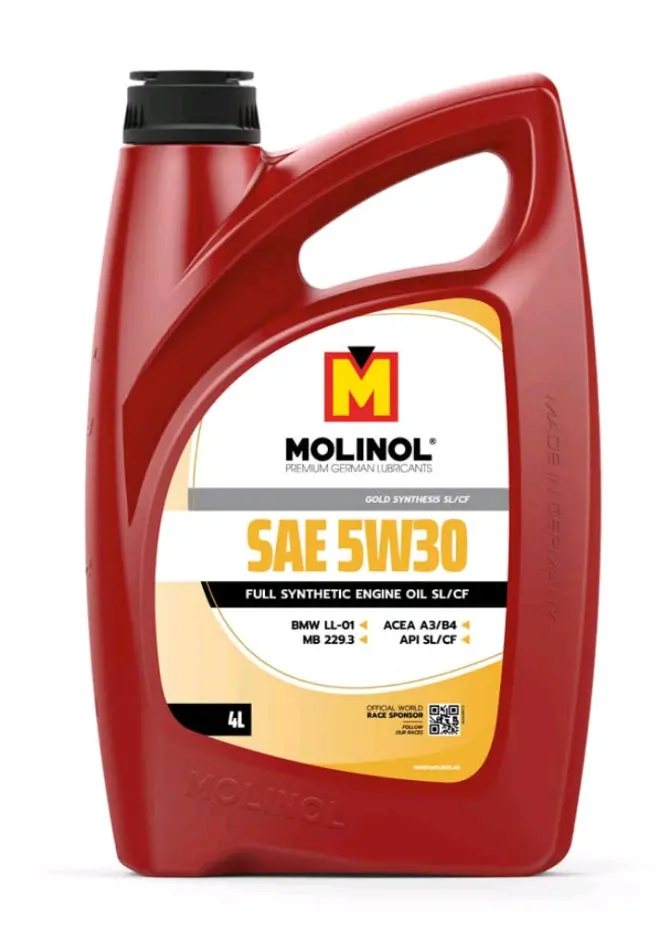 4L Molinol 5W-30 Full Synthetic Engine Oil. Made In Germany. 1