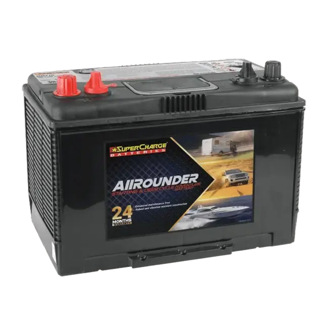 Supercharge All Rounder Mrv70 – 12V 105Ah Dual Purpose Starting & Deep Cycle Battery 1