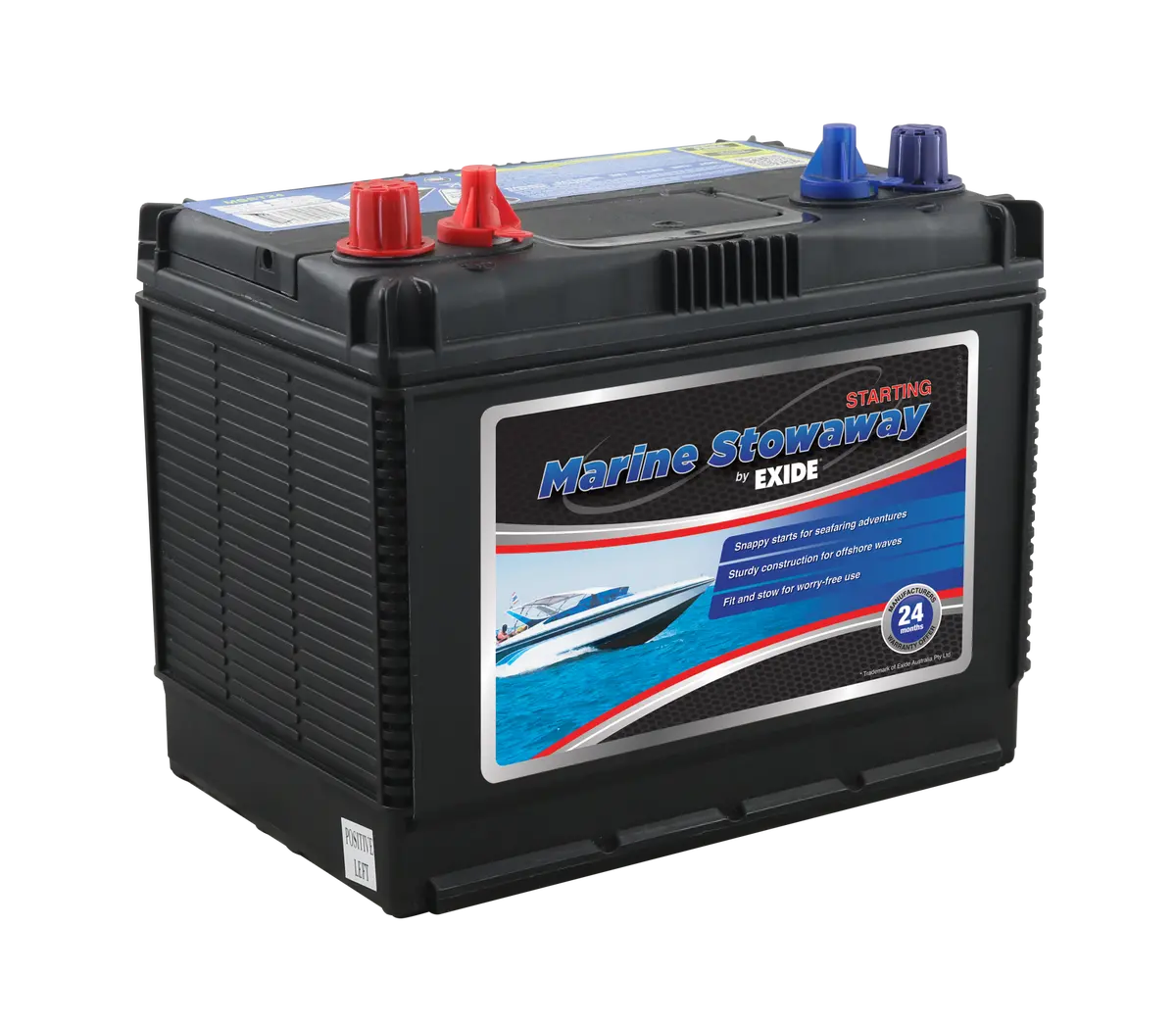 Exide Stowaway Msst24 12V 600Cca Marine Start Battery 1