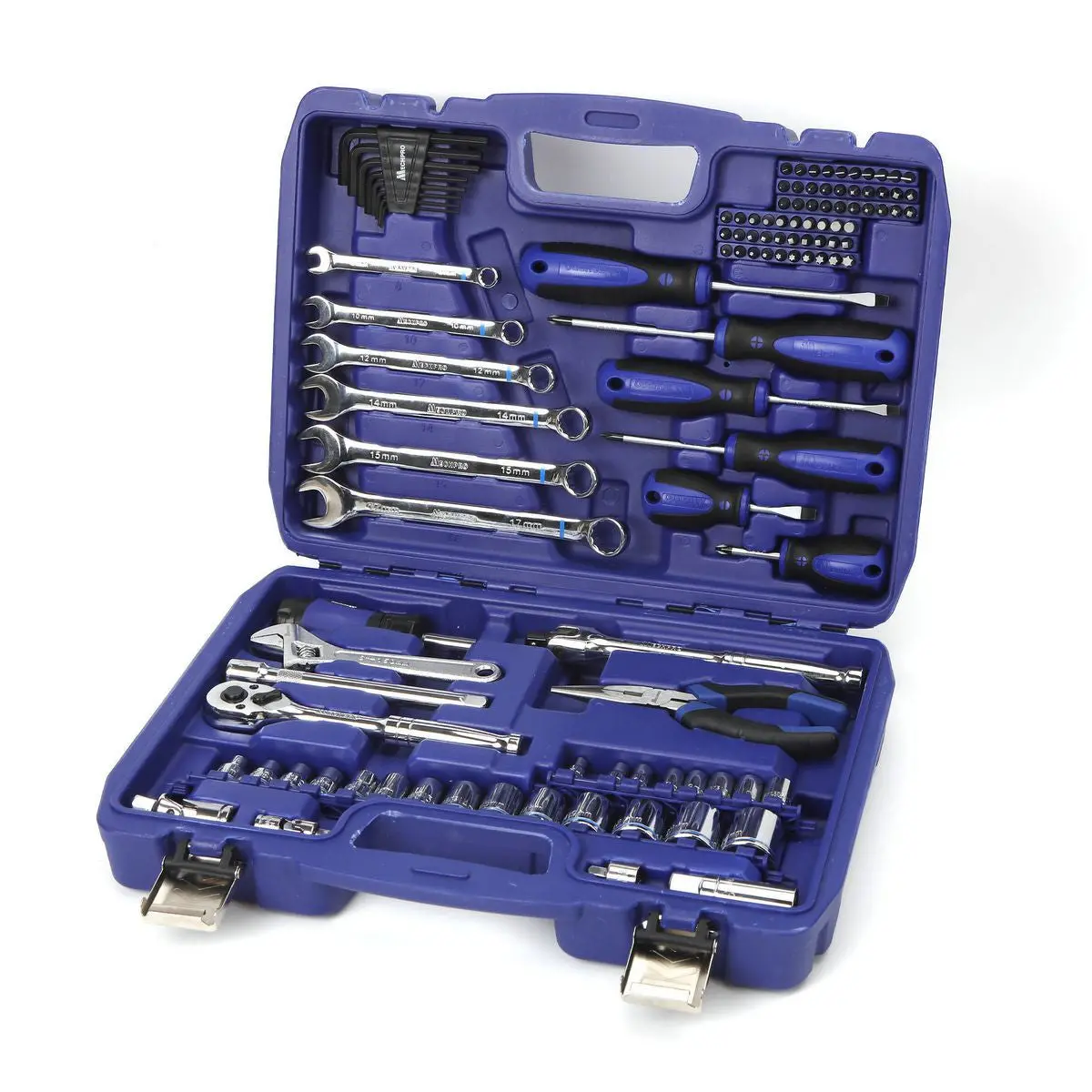 Mechpro Blue 112-Piece Automotive Tool Box Kit – Mp225kcrv 1