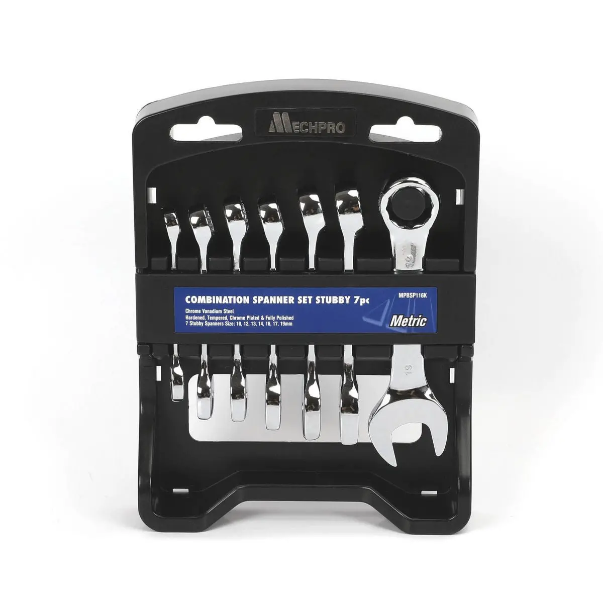 Mechpro Blue 7 Piece Combination Spanner Set – Mpbsp116k 1