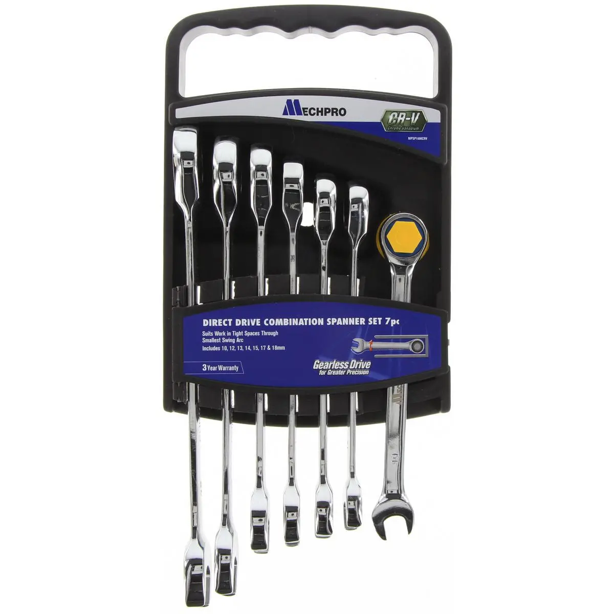 Mechpro Blue Gearless Combination Spanner Set 7 Piece – Mpsp100kcrv 1