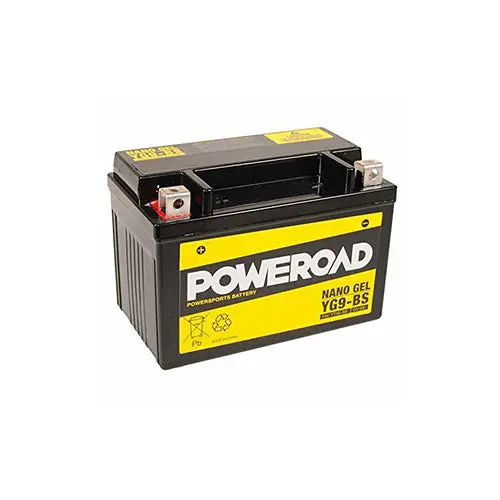 Poweroad Nano Gel Motorbike Battery 12V 9Ah Yg9bs (Ytx9-Bs) 1