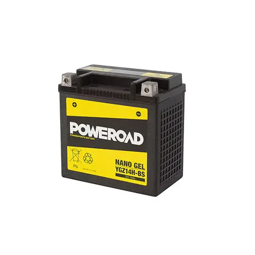 Poweroad Nano Gel Motorbike Battery 12V 14Ah Ygz14h-Bs (Ytx14h-Bs) 1