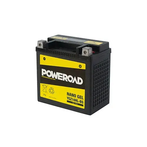 Poweroad Nano Gel Motorbike Battery 12V 14Ah Ygz14hl-Bs (Ytx14hl-Bs) 1
