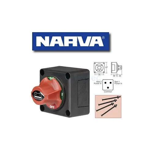 Narva Battery Master Switch 4 Way Boat Marine Caravan Dual System Isolator New 61084Bl 1
