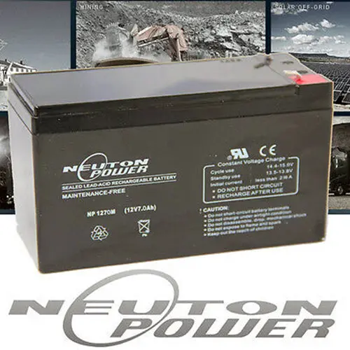 Neuton Power Np1270m 12V 7Ah Agm Vrla Sealed Battery For Security Alarm Systems 1