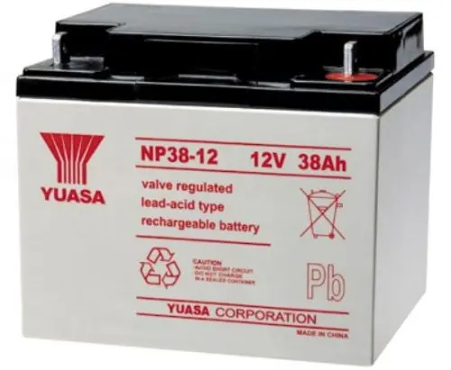 Yuasa Np38-12Bfr Np Stationary Power 12V 38Ah Agm Deep-Cycle Battery Sealed 1