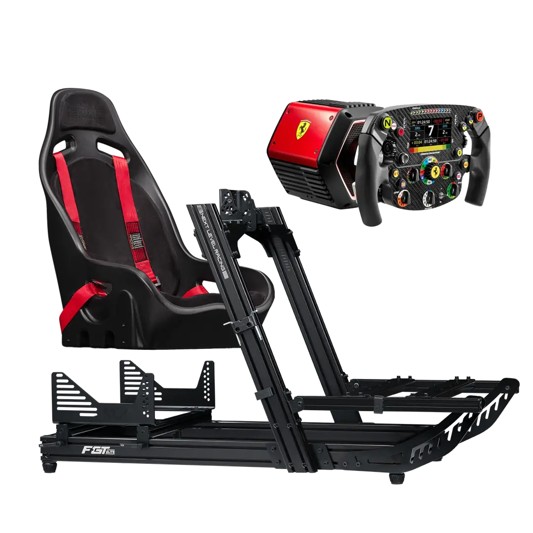 Pack Cockpit F-Gt Elite Lite + Asiento Elite Es1 + Ferrari Bundle Base T818 1