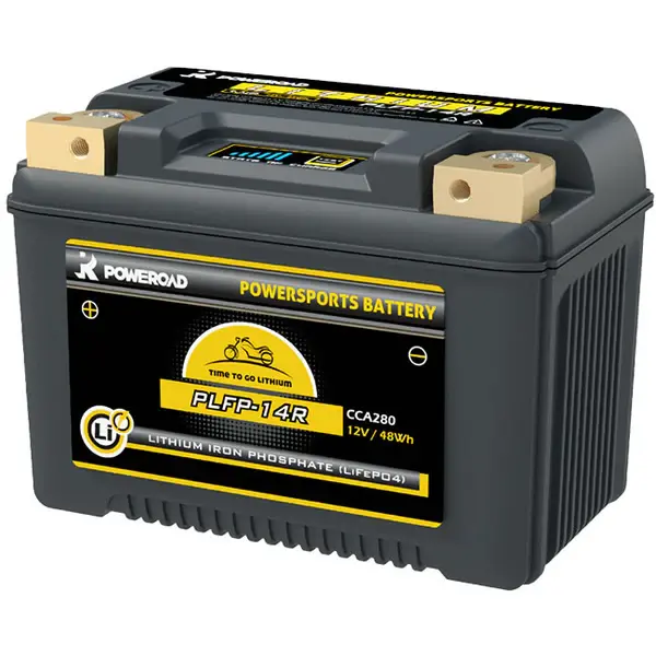 Poweroad Cplfp-14R 12V Lithium Motorbike Battery 280Cca (Replaces Ytz12s, Ytx14-Bs) 1