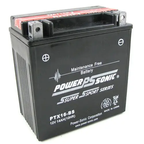 Power Sonic Agm Motorcycle Battery 12V 14Ah 220Cca (Ptx16-Bs) 1