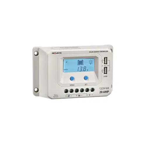 Projecta Automatic 12V-24V 20A 4 Stage Solar Charge Controller With Lvd Projecta Sc220 1