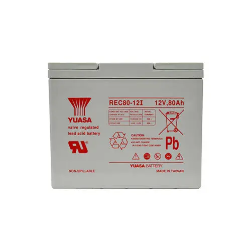 Yuasa Rec80-12 Deep Cycle Vrla Battery - 12V 80Ah 1