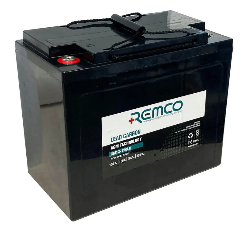 Remco Rm12-150Lc 12V 150Ah Lead Carbon Agm Deep Cycle Battery 1