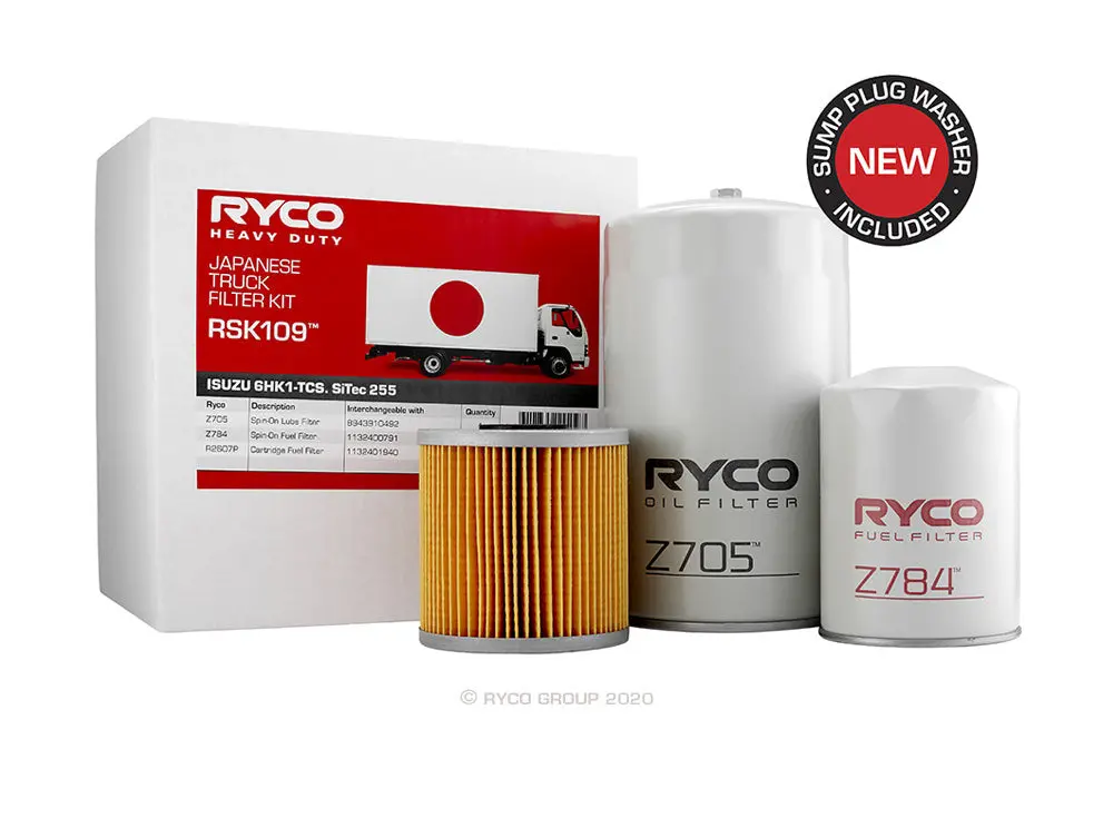 Rsk109 Ryco Service Kit Isuzu 6Hk1. F Series (Frr34/Fsr34/Ftr34) To 01/2008 1