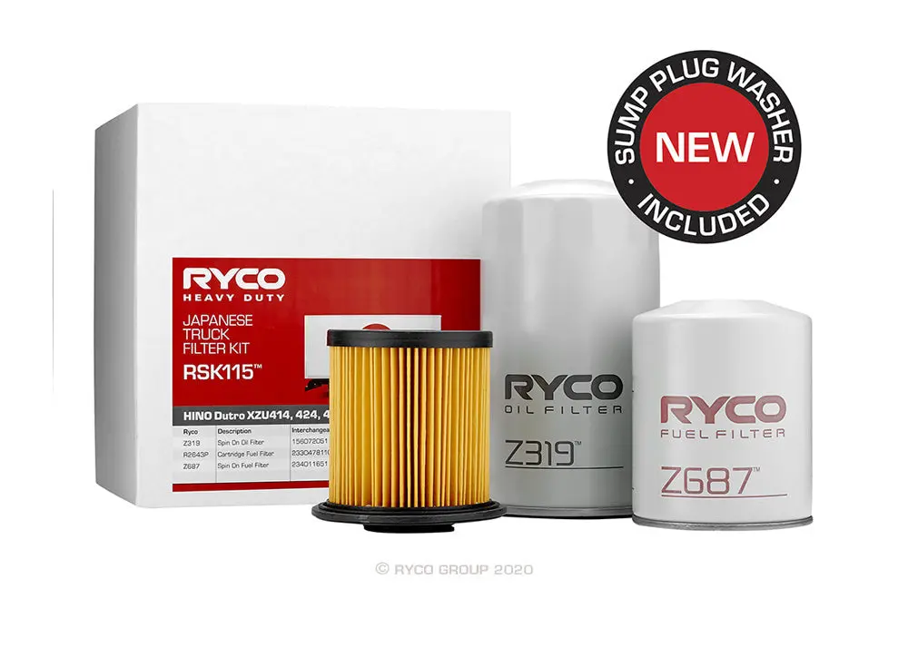 Ryco Rsk115 Service Kit For Hino Dutro Xzu414, 424, 427, 434 (S05c Engine) 1