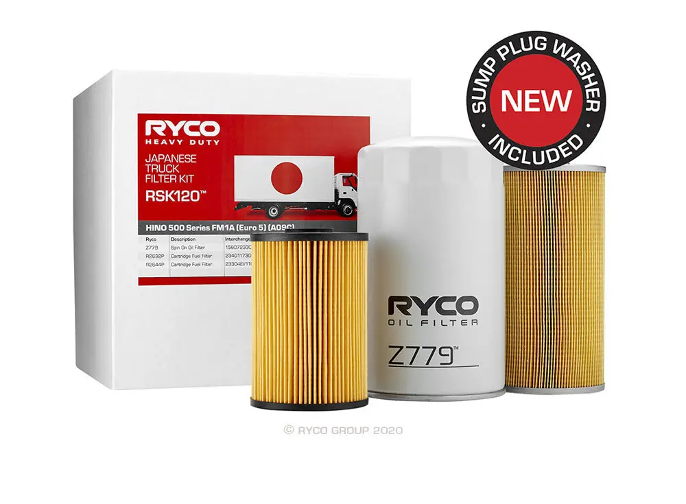 Rsk120 Ryco Service Kit Hino 500 Series Fm1a (Euro 5) (A09c) 1
