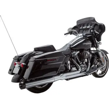 S&S Cycle - Sidewinder 2:1 Exhaust - Chrome With Black Highlighted Machined End Cap 1