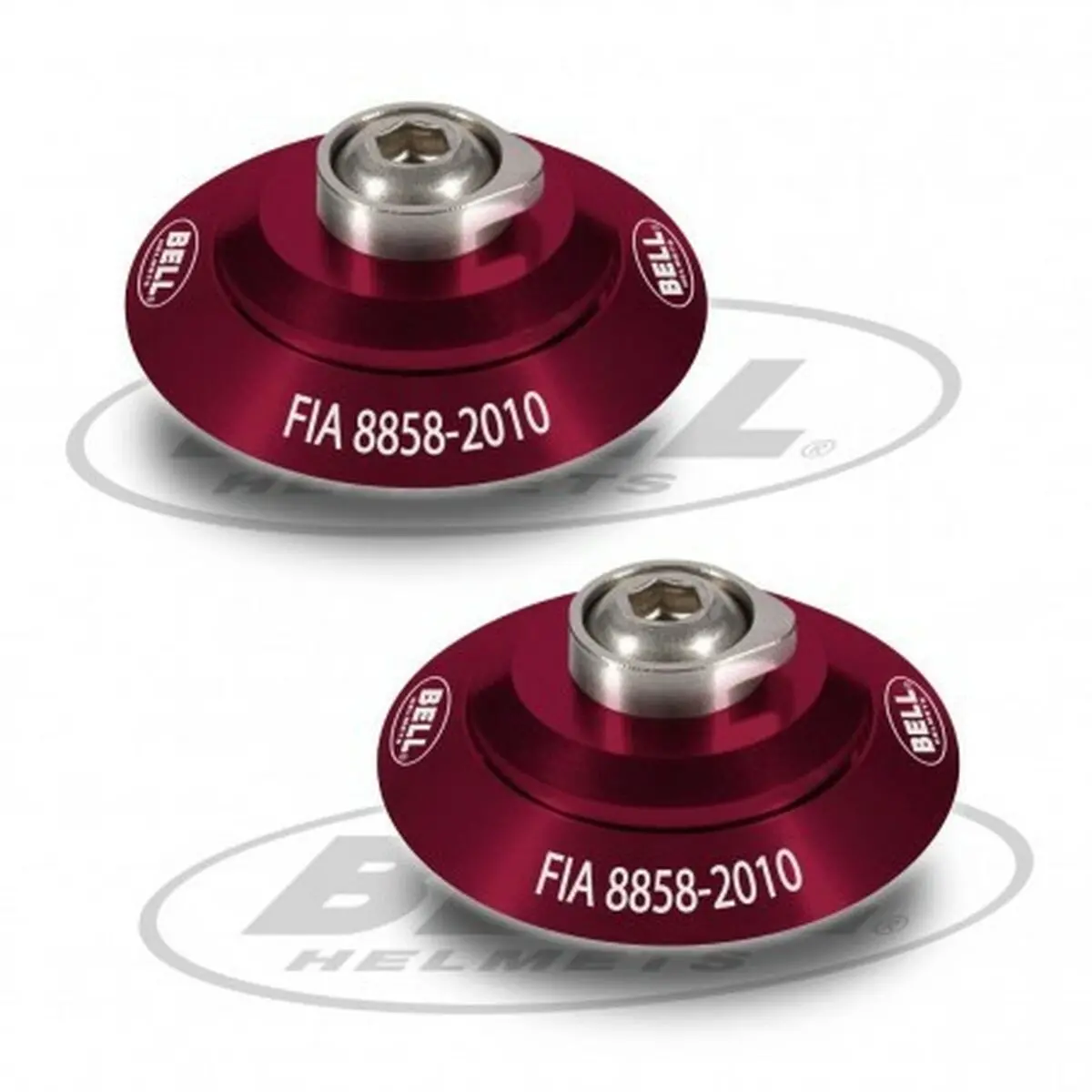 Conjunto De Clipes Para Capacete Bell Hans Vermelho Fia 8858-2010 1