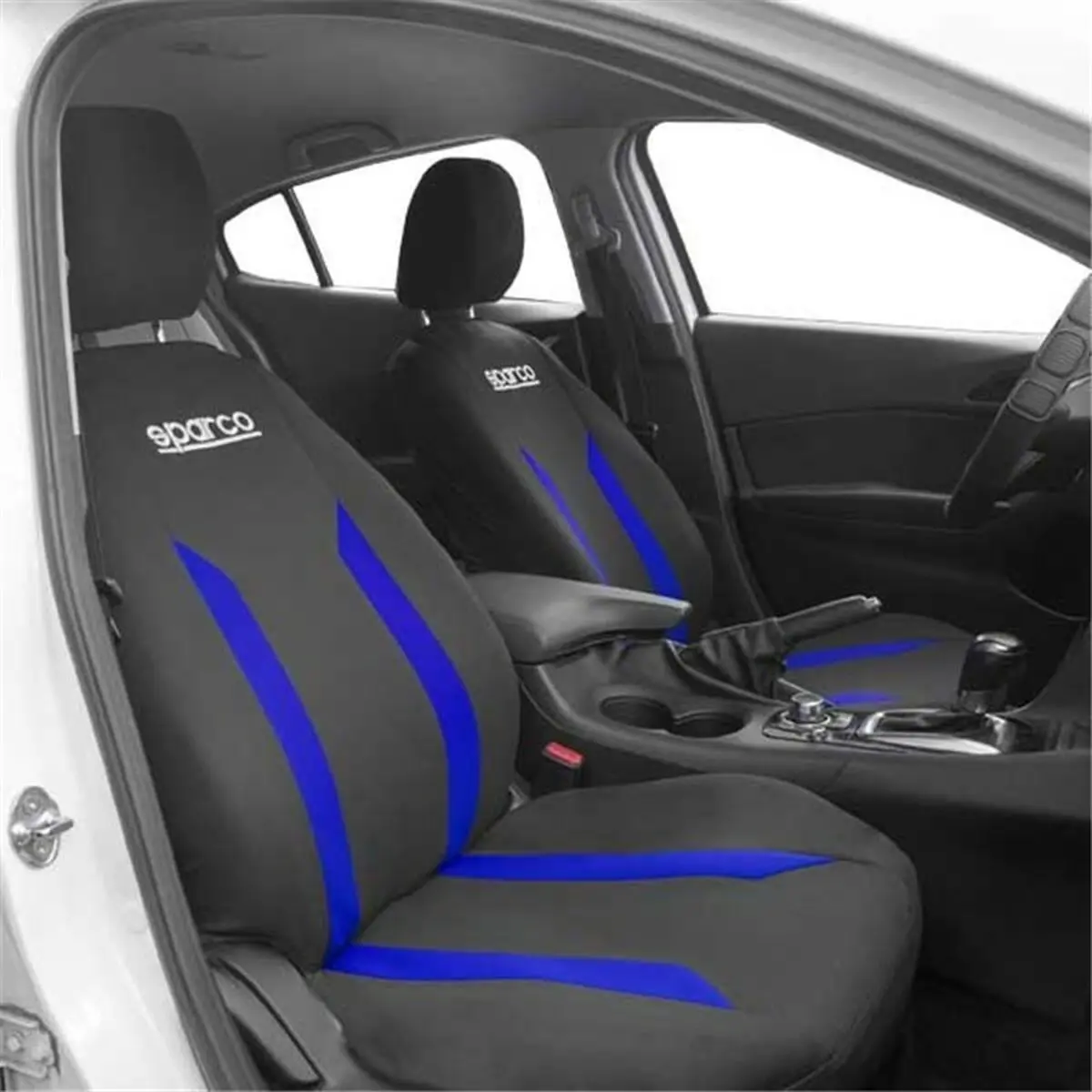 Conjunto De Capas Para Assentos Sparco Sabbia Preto/Azul 1