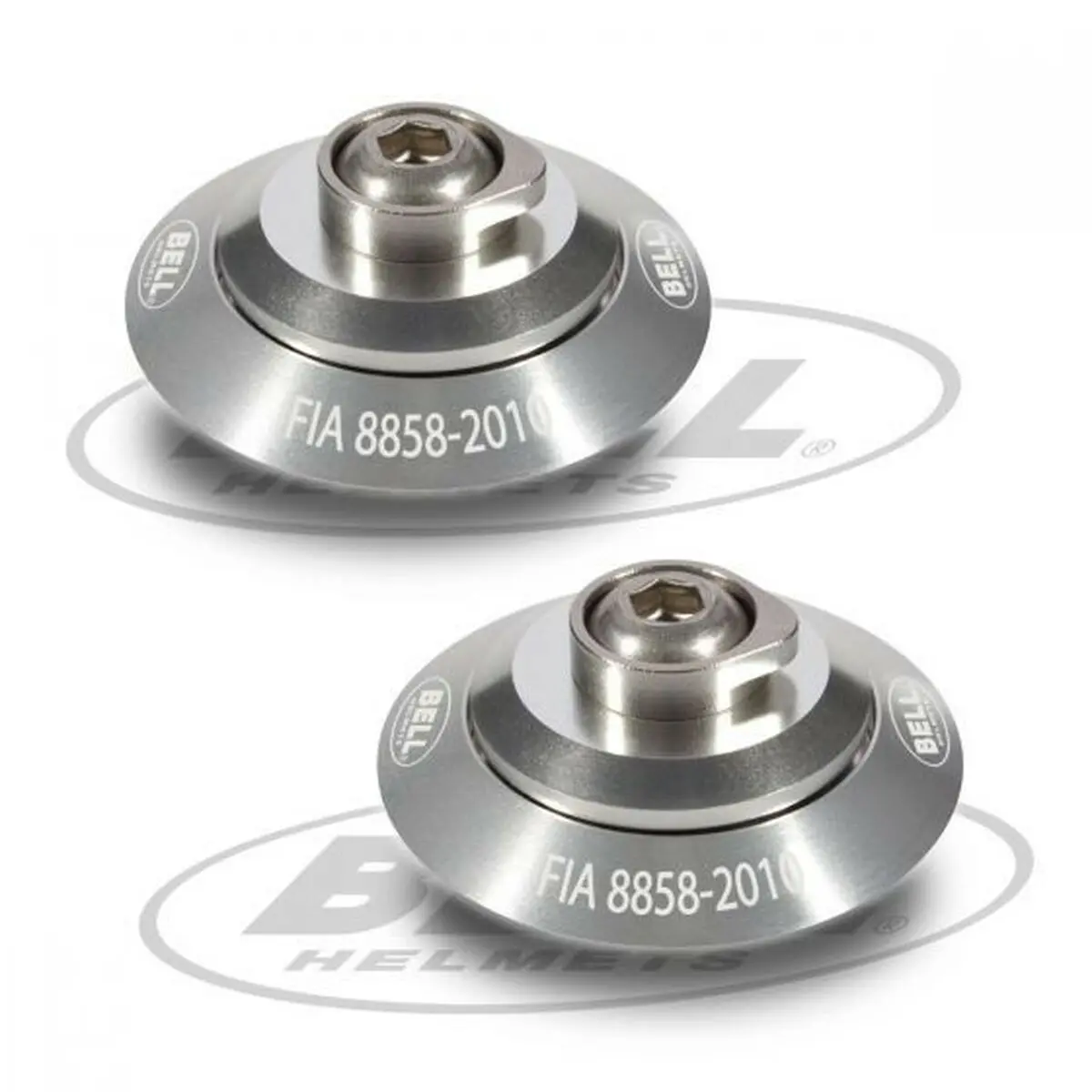 Conjunto De Clipes Para Capacete Bell Hans Prateado Fia 8858-2010 1