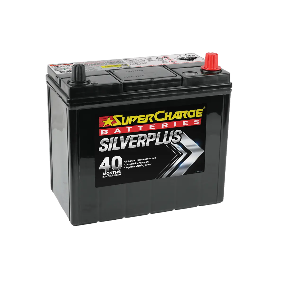 Supercharge Ns60l Battery, 12V 480 Cca, 40-Month Warranty, Small Post (Smfns60l) 1
