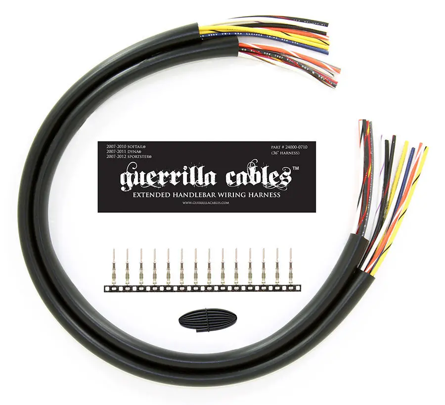 Guerrilla Cables - Extension Kits - '07-10 Softail, '07-11 Dyna, & '07-13 Sportster 1
