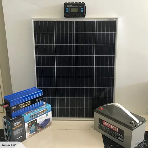 Solar Panel Bundle – 100W Panel, 20A Controller, 120Ah Battery, 1000W Inverter 1