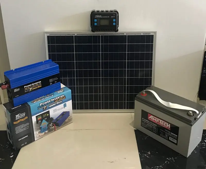 Solar Panel Bundle – 50W Panel, 20A Controller, 120Ah Battery, 1000W Inverter 1