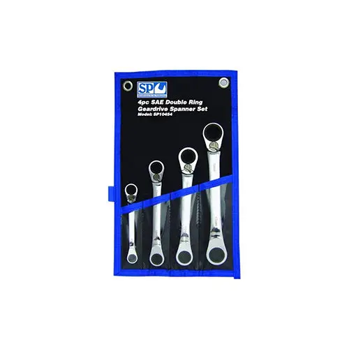 Sp10454 Sp Tools 4Pc Sae 15º Offset Double Ring Geardrive Wrench/Spanner Set 1