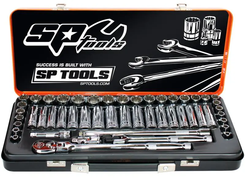Sp Tools Sp20201 3/8"Dr Socket Set - 6Pt & 12Pt Metric/Sae - 50Pc 1