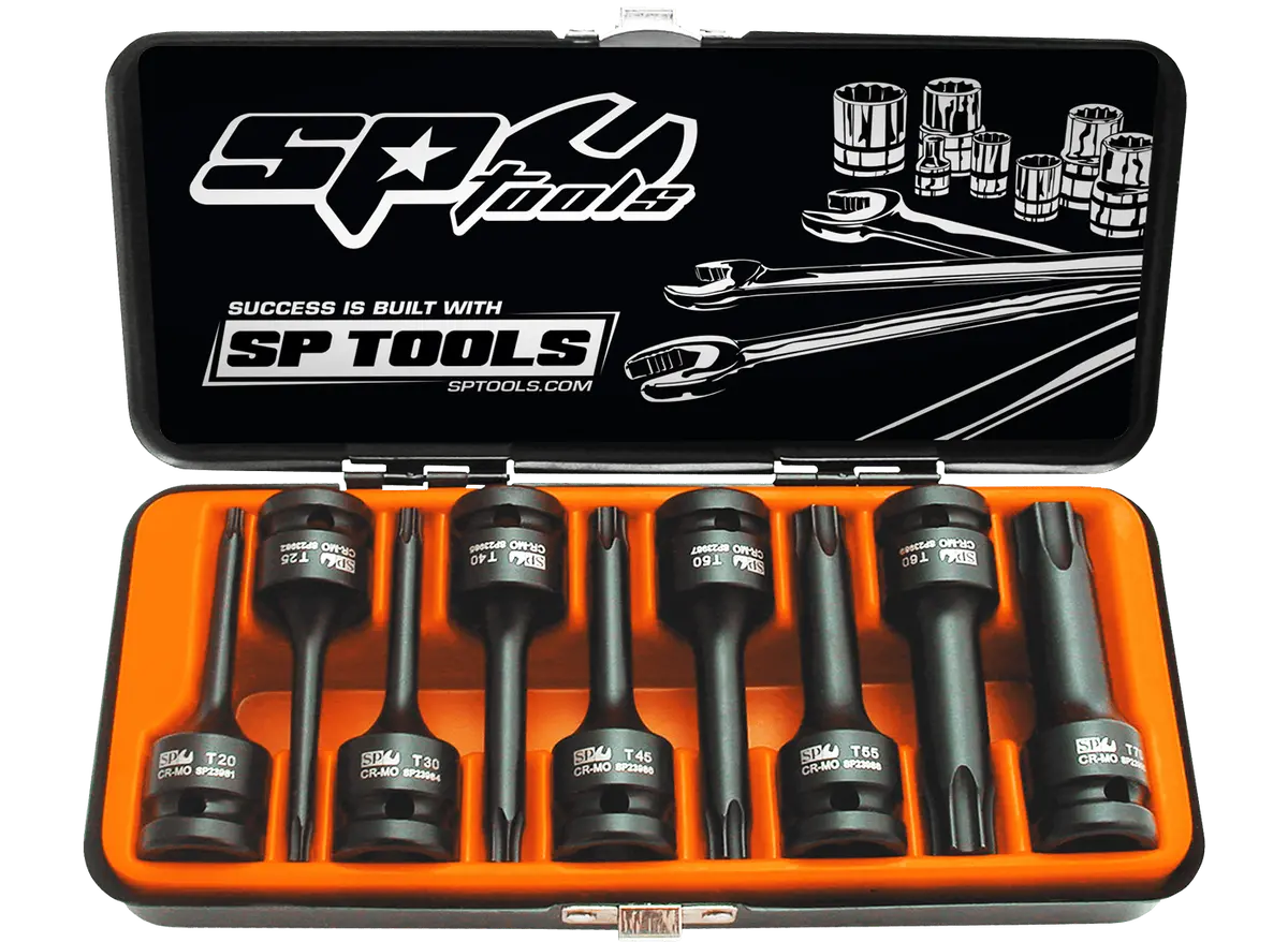 Sp Tools Sp20380 Sp Tools Socket Set Impact 1/2 Dr Torx 9 Pc 1