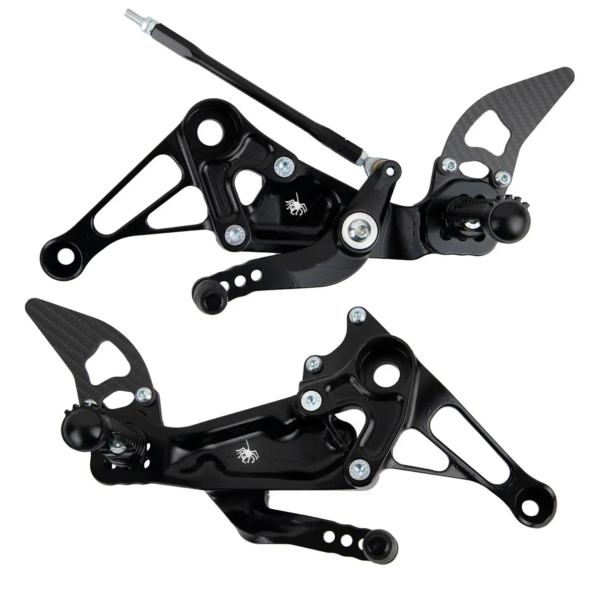 Spider Racing Aprilia Rs 660 / Tuono 660 Billet Aluminum Rearsets 1