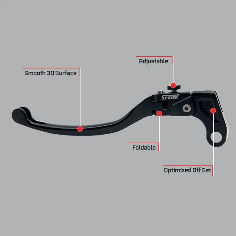 Spider Racing Folding & Adjustable Clutch Lever Aprilia Rs 660 / Tuono 660 / Tuono V4 / Rsv4 2