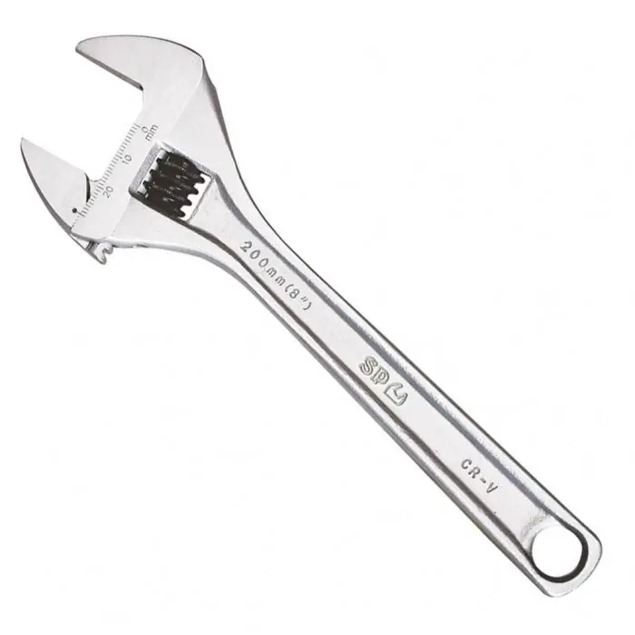 Sp Tools 375Mm Adjustable Wrench – Wide Jaw Premium – Chrome Sp18077 1