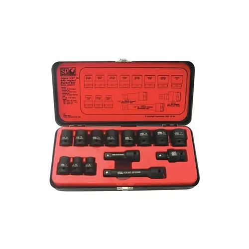 Sp Tools Sp20315 Sp Tools Socket Set 1/2 Dr 6Pt Impact 14Pc Sae 1