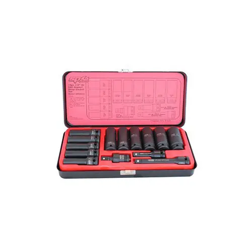 Sp Tools Sp20325 Sp Tools Deep Socket Set Impact 1/2 Dr 6Pt 14Pc Sae 1