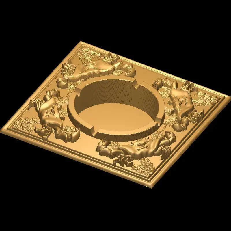 Stl Format 3D  Ashtray - 008 1