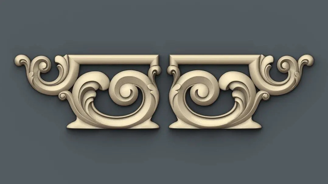 Stl Format 3D Decoration Doors Patterns - 043 1