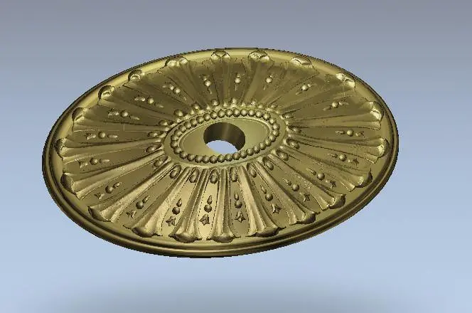 Stl Format 3D Furniture Ceiling Decoration Round Patterns - 037 1