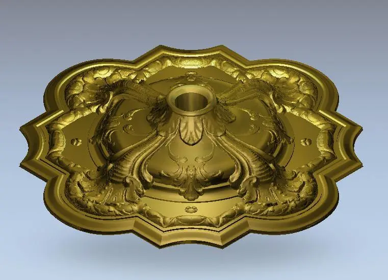 Stl Format 3D Furniture Ceiling Decoration Round Patterns - 056 1