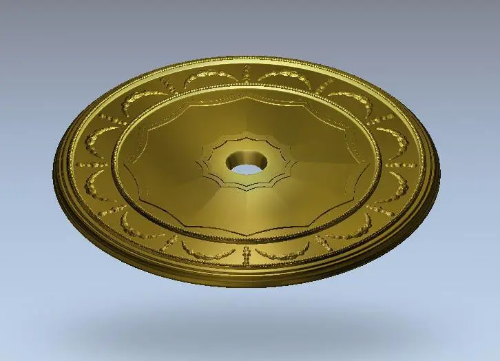 Stl Format 3D Furniture Ceiling Decoration Round Patterns - 063 1