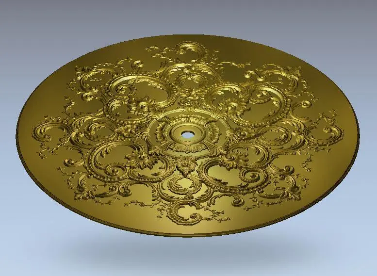 Stl Format 3D Furniture Ceiling Decoration Round Patterns - 065 1