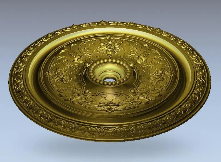 Stl Format 3D Furniture Ceiling Decoration Round Patterns - 070 1