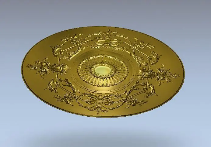 Stl Format 3D Furniture Ceiling Decoration Round Patterns - 105 1