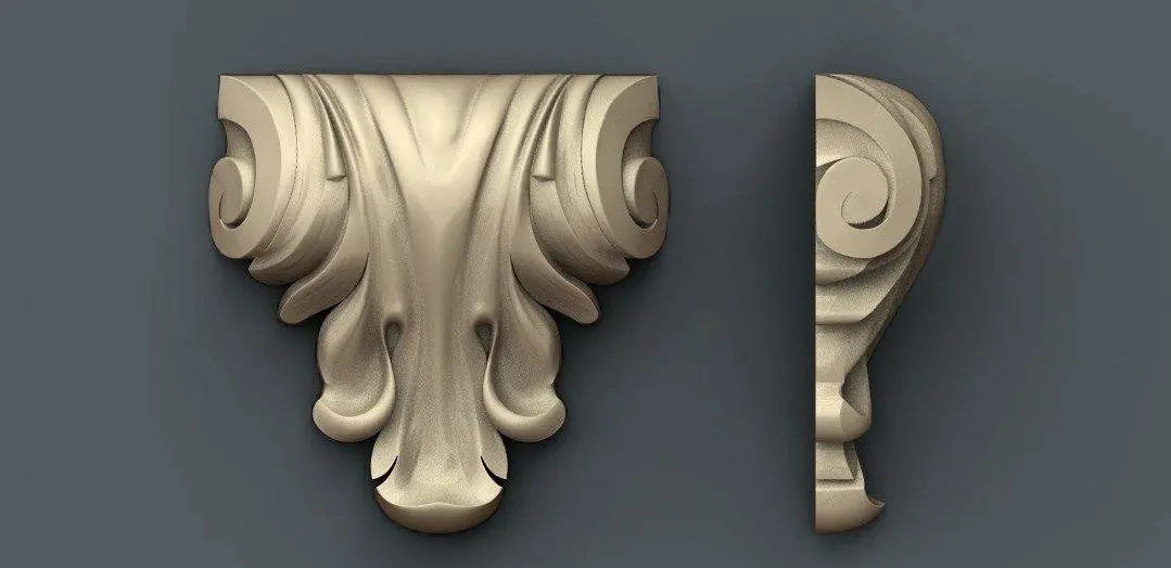 Stl Format 3D Furniture , Doors Decoration Figure - 013 1
