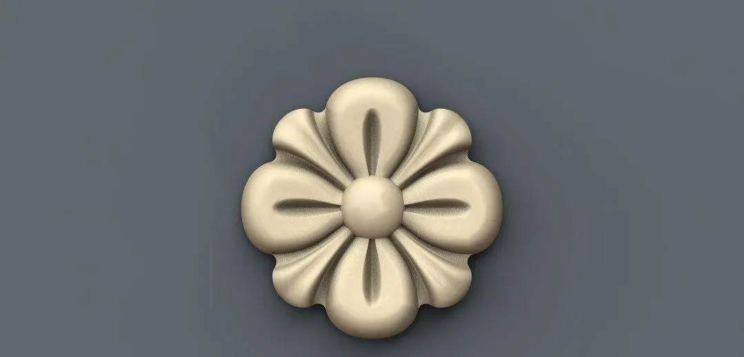 Stl Format 3D Furniture , Doors Decoration Round - 023 1