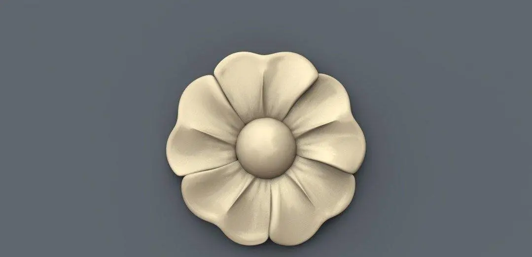 Stl Format 3D Furniture , Doors Decoration Round - 024 1