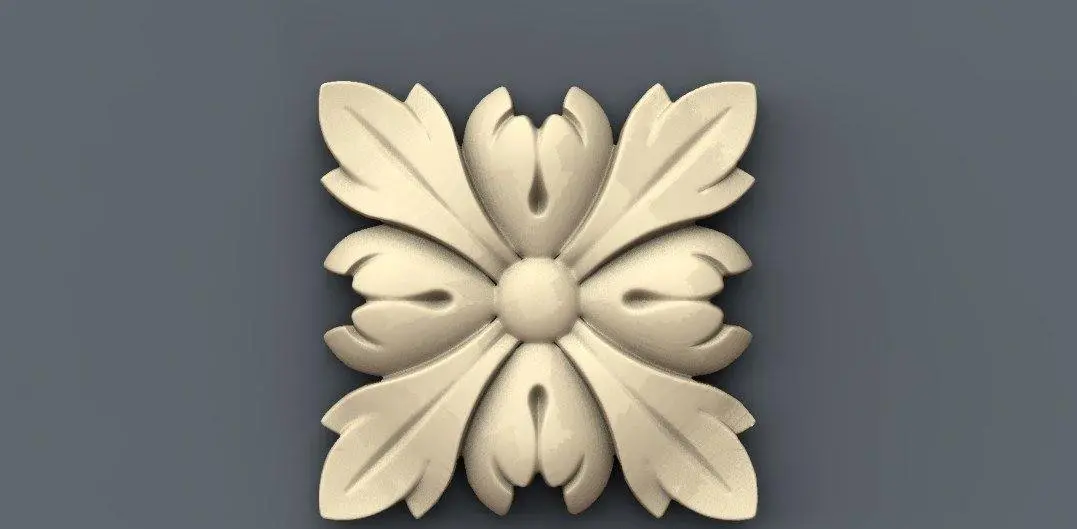 Stl Format 3D Furniture , Doors Decoration Square - 002 1