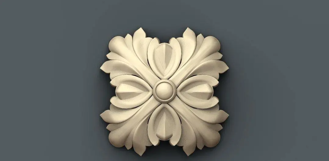Stl Format 3D Furniture , Doors Decoration Square - 009 1